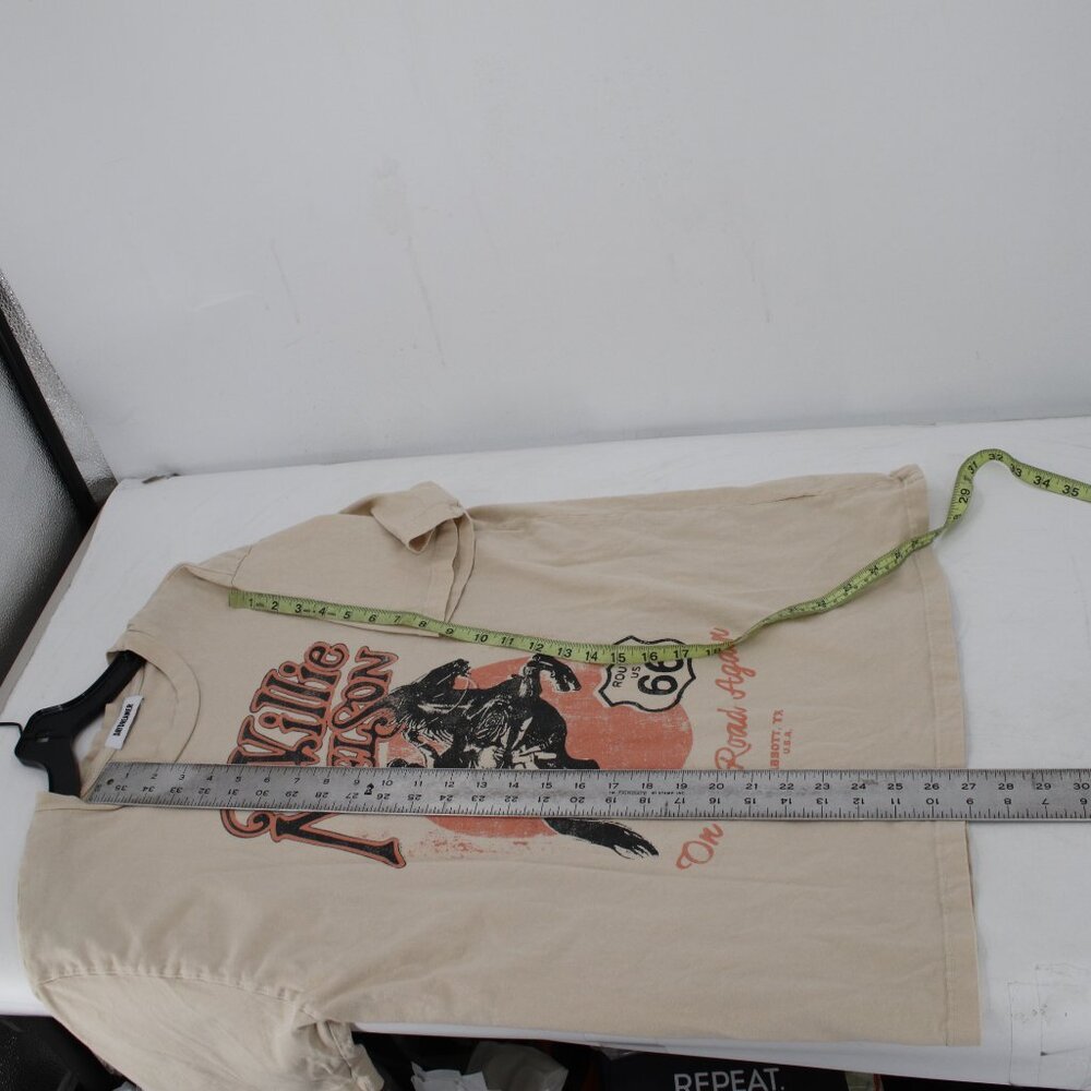 Daydreamer shirt womens XL Willie Nelson Route 66 graphic Tee in Sand crewneck - Picture 10 of 11